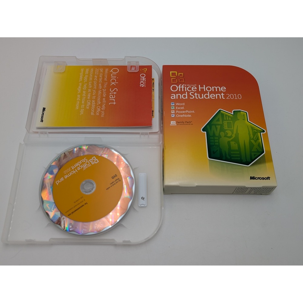 Microsoft Office Home and Student 2010 (Windows) x3 Family Pack With Key (VG)